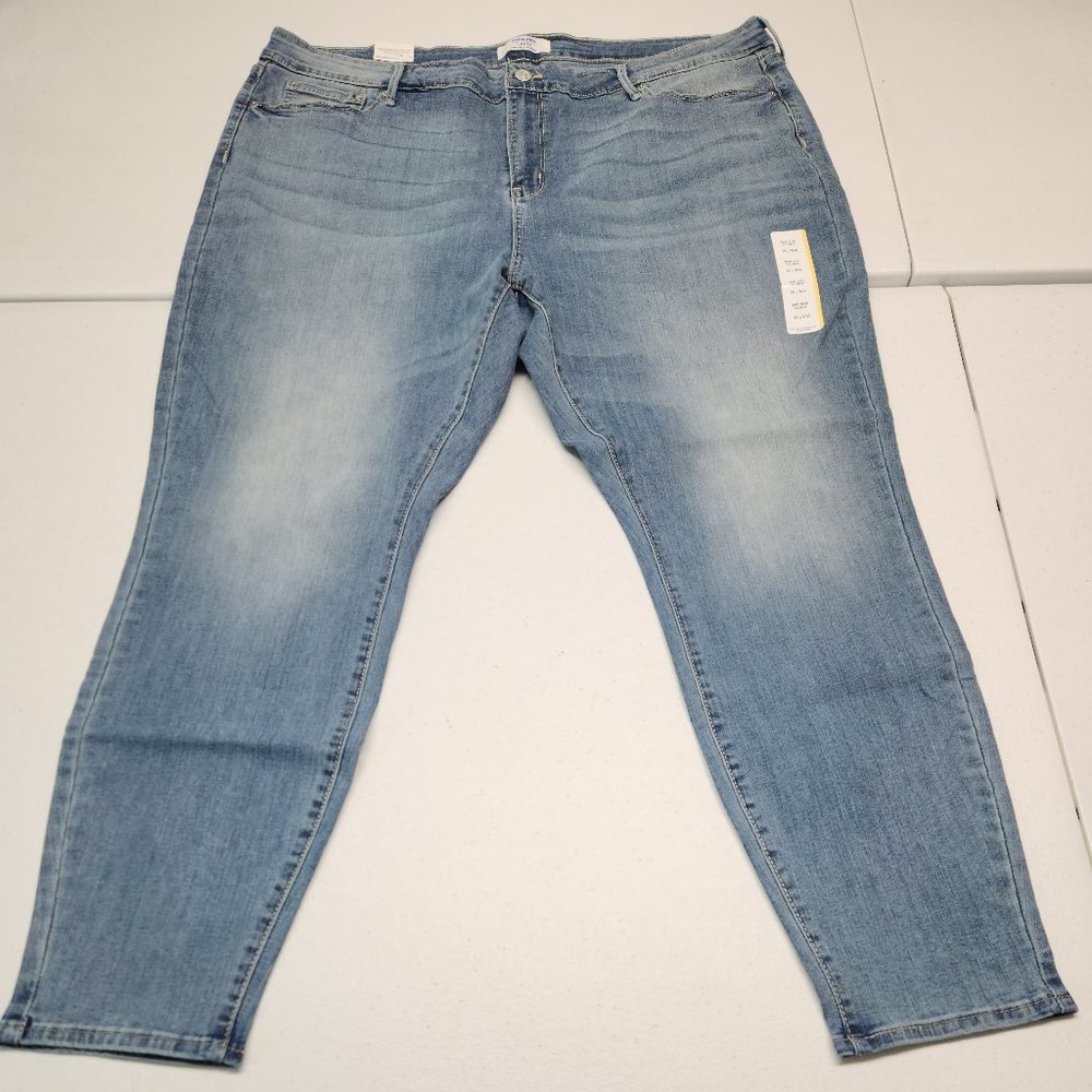 NEW Women's Levi's Denizen Mid-Rise Skinny Blue Stretch Jeans size 22 I W36